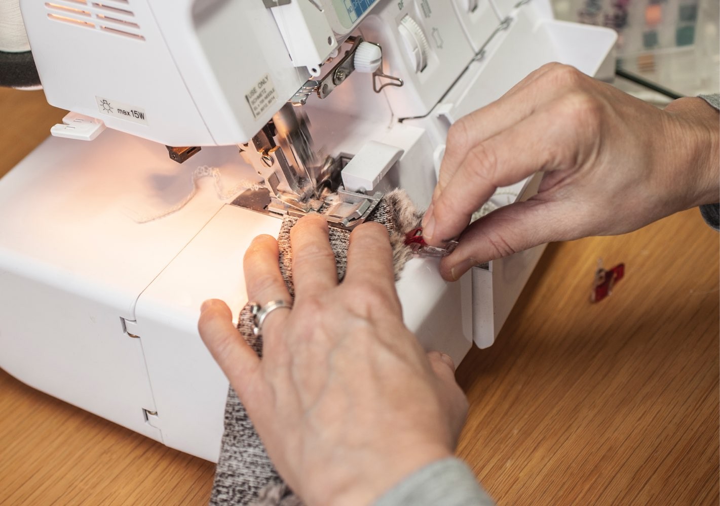 Using the sewing machine